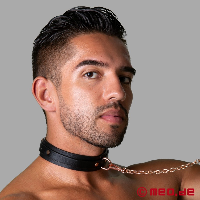 BDSM-halsband med koppel