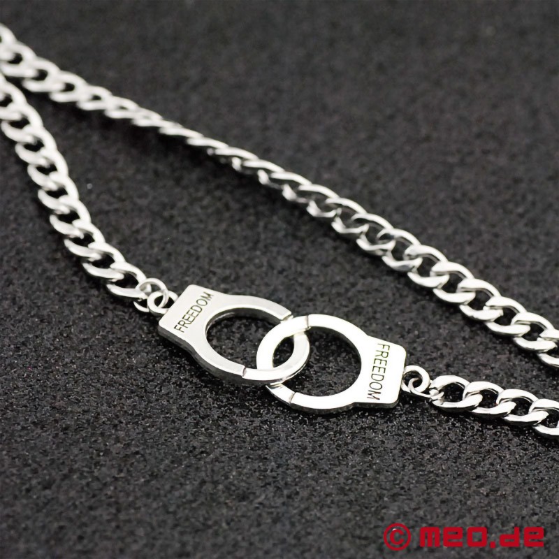 BDSM necklace with handcuffs