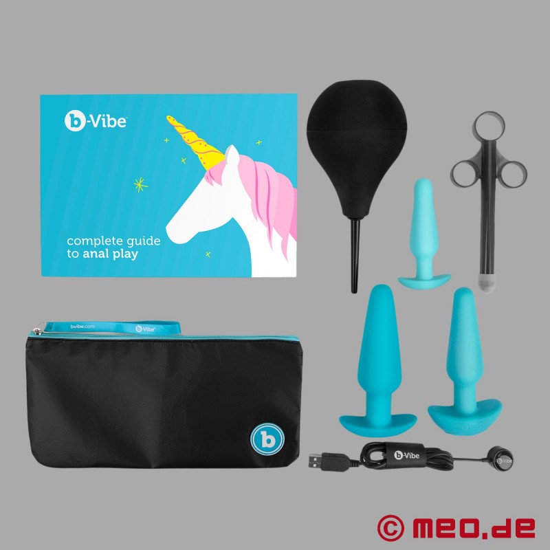 "B-Vibe" analinio švietimo rinkinys - didelis rinkinys analiniam seksui