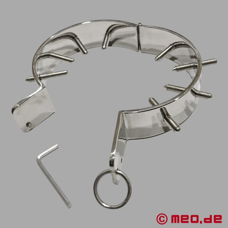 Metal BDSM Collar with Spikes