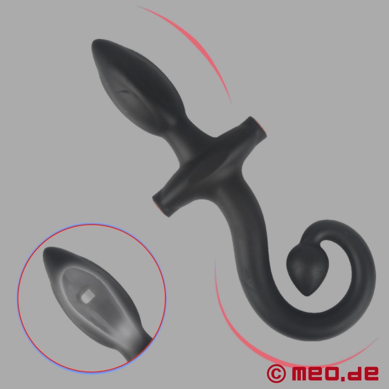 Inflatable Anal Plug with Tail