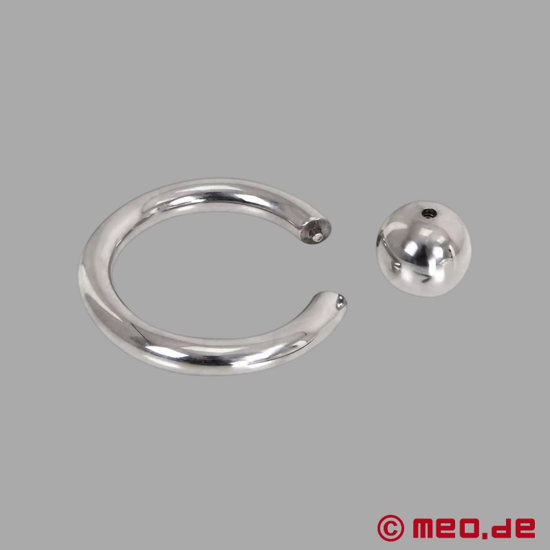 Anel de aço inoxidável Bull Cock Ring com bola