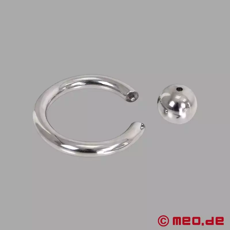 Pierścień Bull Cock Ring z kulką ze stali nierdzewnej