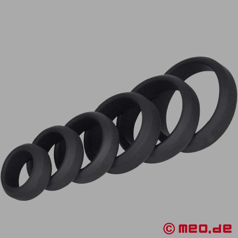 Set of 6 Silicone Cock Rings - Alphamale Pro