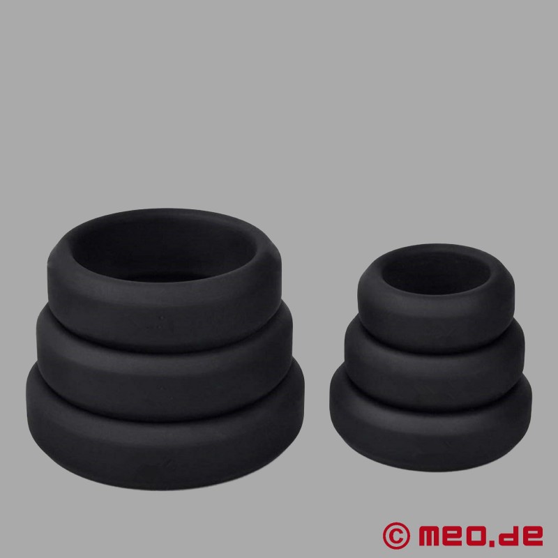 Set of 6 Silicone Cock Rings - Alphamale Pro