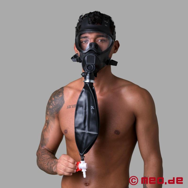 Saco ressuscitador com válvula para máscaras de gás