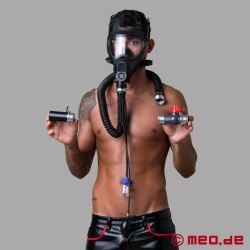 Gaz maskesi bağlantılı alüminyum poppers şişesi