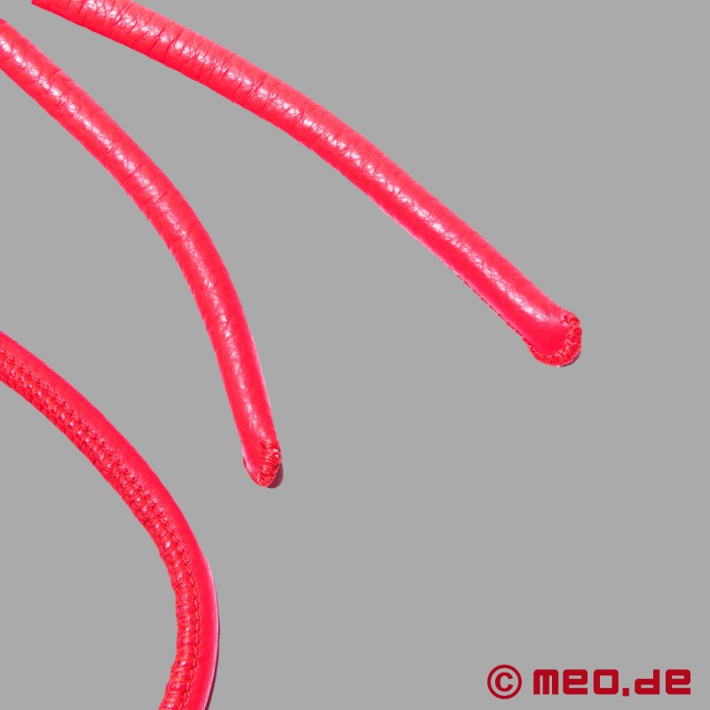 Corde de bondage Shibari en cuir - rouge