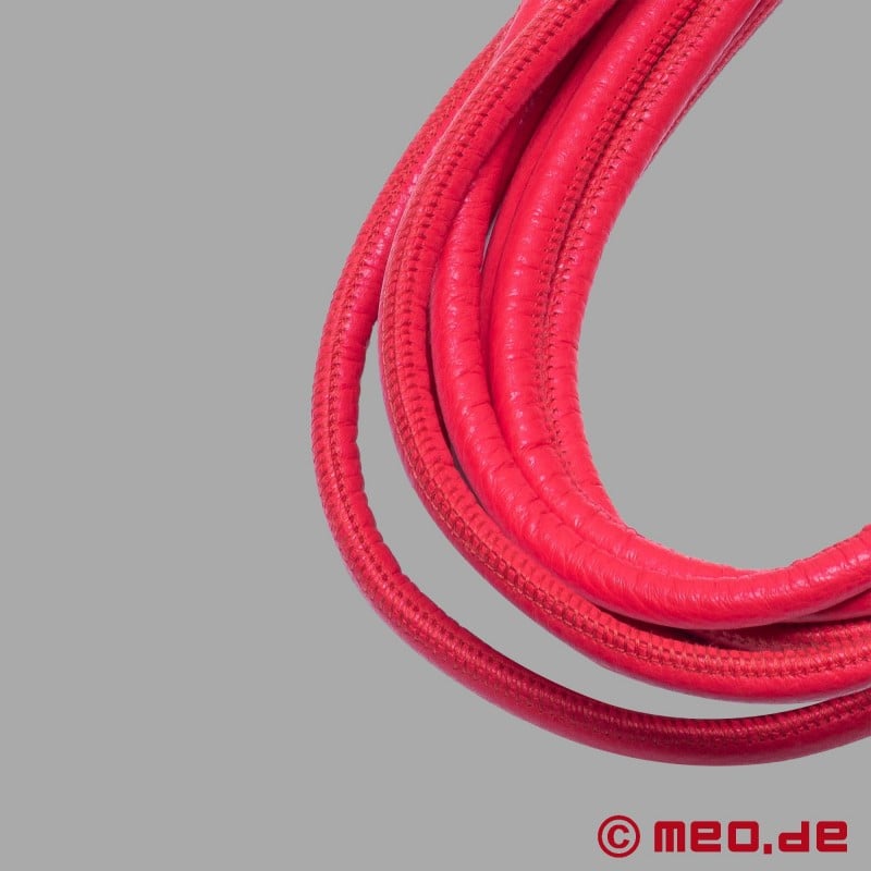 Corda bondage Shibari in pelle - rossa