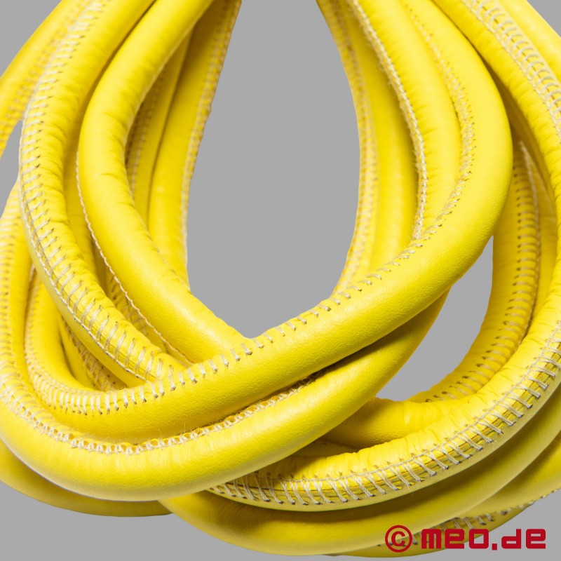 Shibari Leather Bondage Rope - Yellow