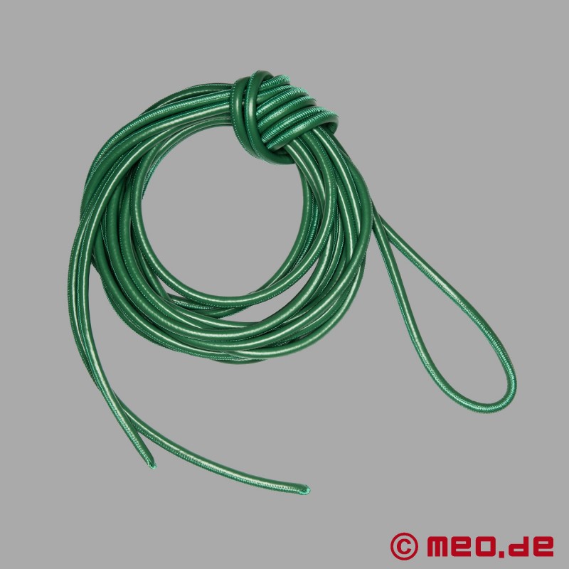 Кожено въже за робство Шибари - зелено