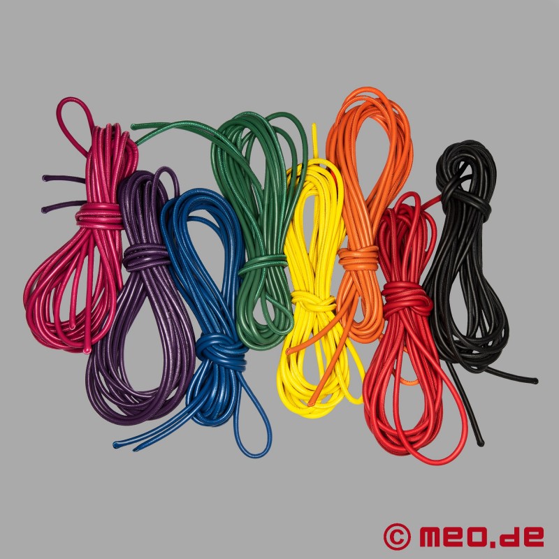 Shibari usnjena vrv za bondage - vijolična