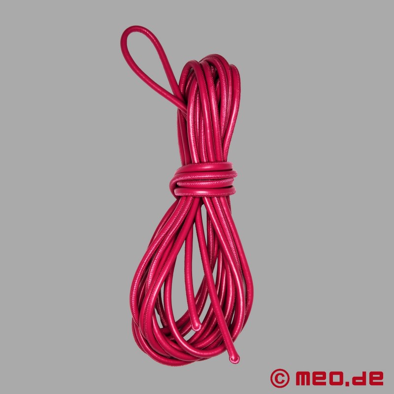 Shibari usnjena vrv za bondage - roza