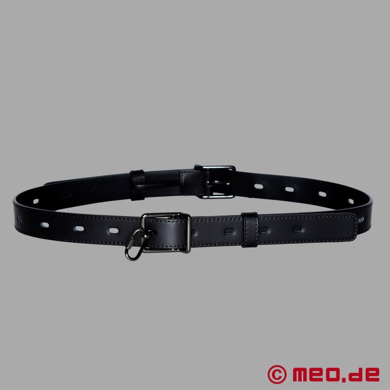 Calf Leather Bondage Belt - Black