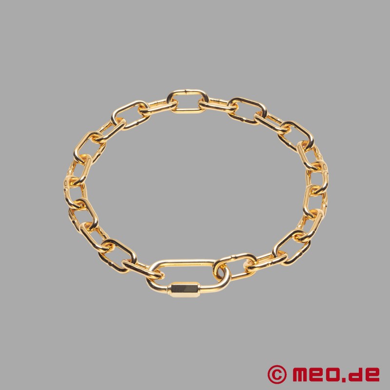 Řetězový obojek BDSM - zlatý