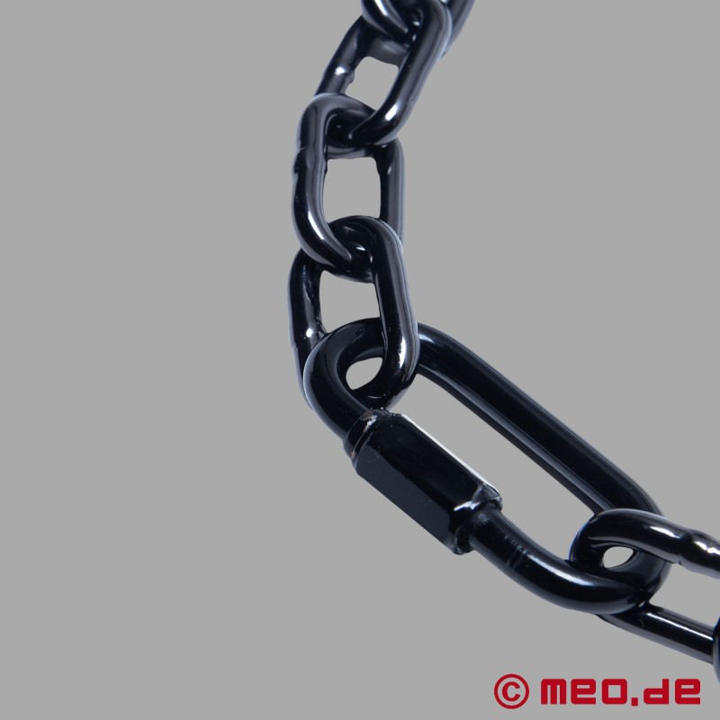 BDSM náhrdelník s retiazkou - ruthénium