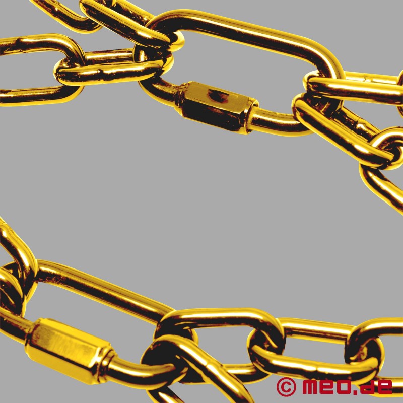 Harness aus Stahlketten – Gold