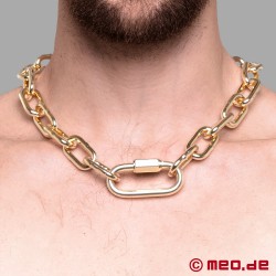 BDSM lánc nyakörv - arany