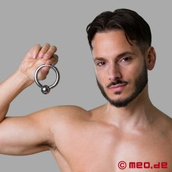 Bull Cock Ring - Anel para o pénis em aço inoxidável com bola