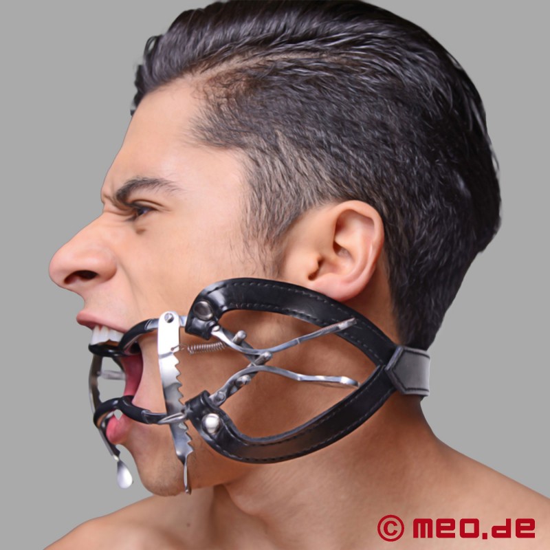 Burnos plėstuvas su burnos apsauga ir galvos dirželiu