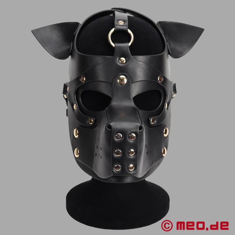 Playful Pup Hood - Mask in black