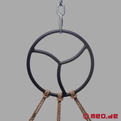 Čierny krúžok Triskele Shibari Bondage Ring