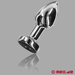 Butt Plug Stainless Steel - Small Anal Vibrator "The Glider" by AlphaMale