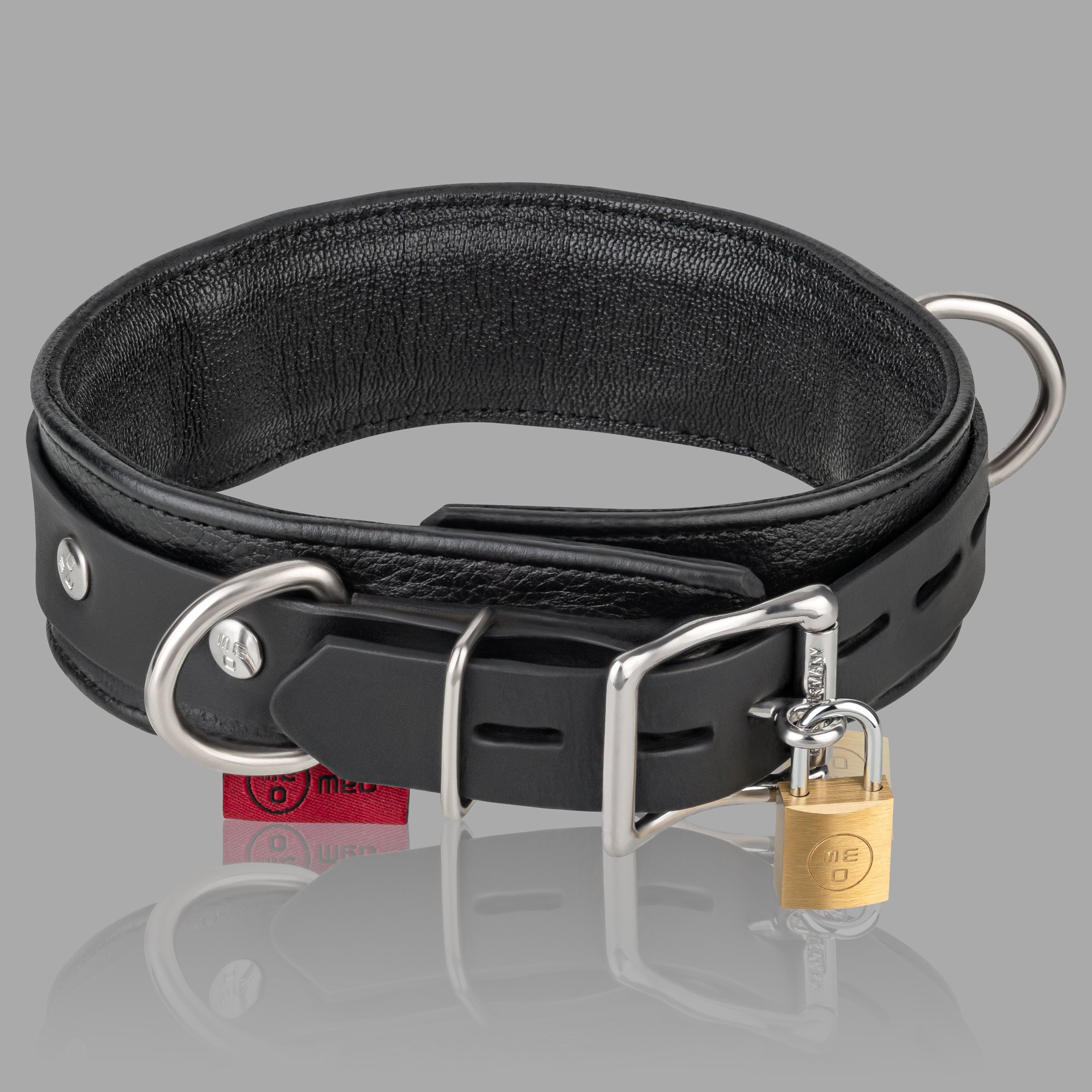 Buy Lockable Leather Bondage Collar from MEO | BDSM Collars