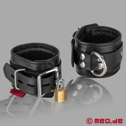 Padded Lockable Leather Ankle Restraints