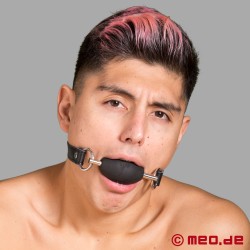 BDSM Gag in Black - Oval Ball Gag（オーバルボールギャグ