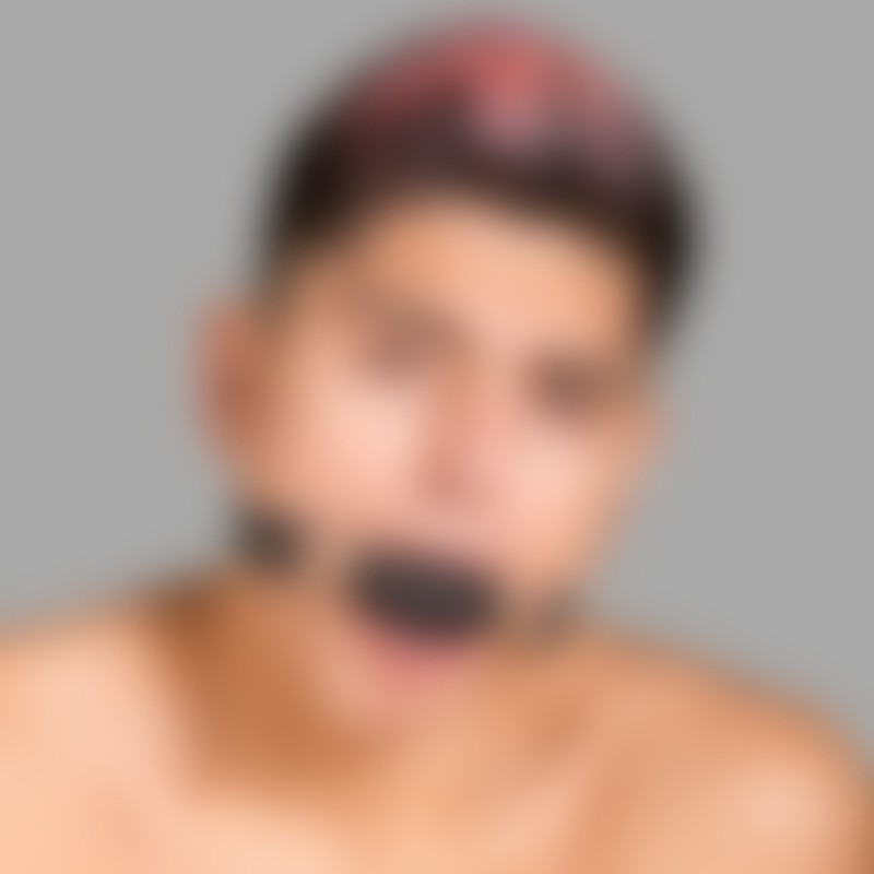 BDSM szorítószáj fekete színben - Ovális golyós szájkosár - 1