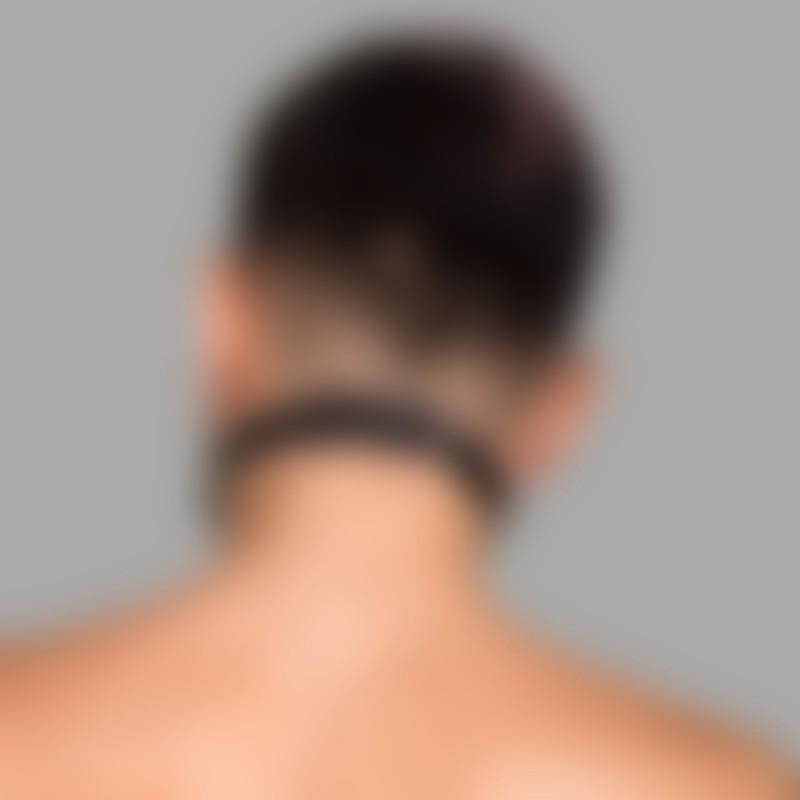 BDSM szorítószáj fekete színben - Ovális golyós szájkosár - 3