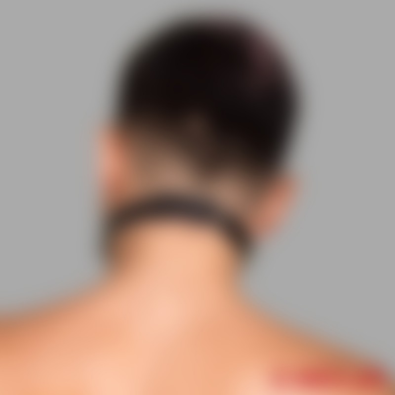 Mordaça BDSM em preto - Mordaça de bola oval - 3