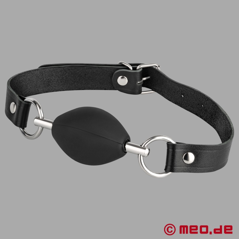 BDSM knevel in zwart - Ovale ball gag