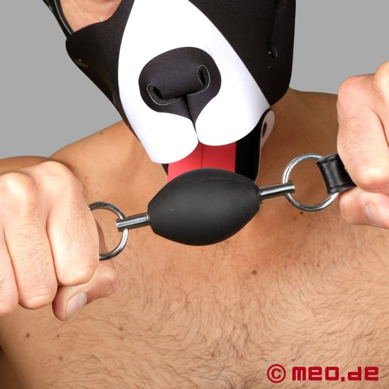 BDSM Gag σε μαύρο - Οβάλ Ball Gag