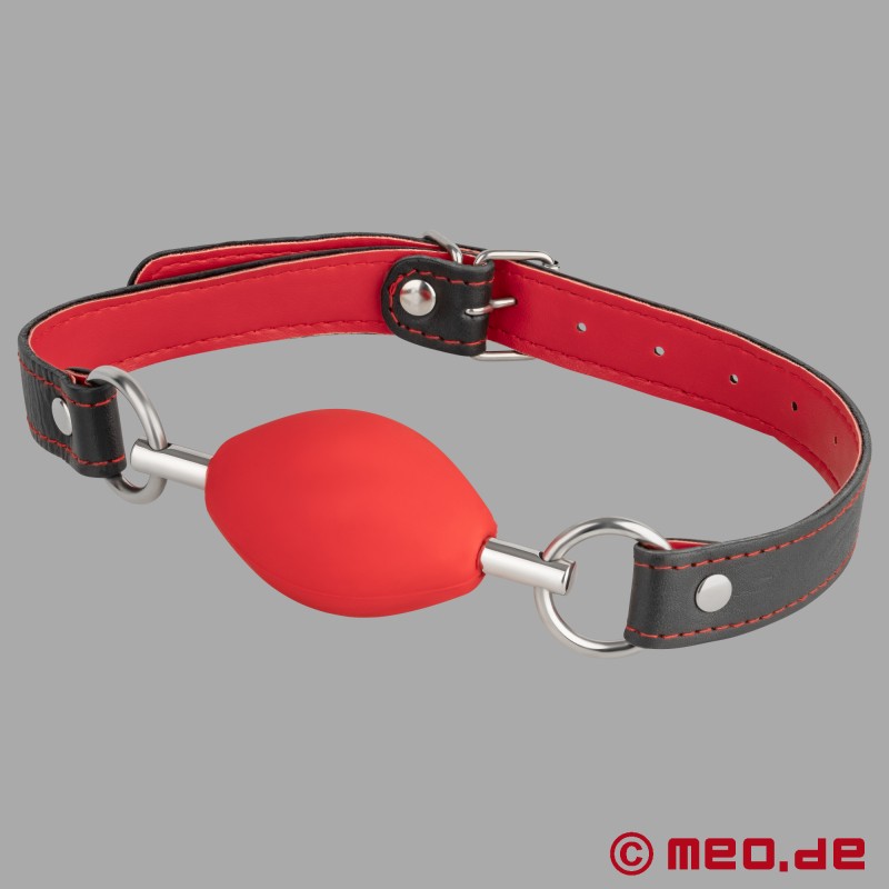 BDSM knevel in rood - Ovale ball gag