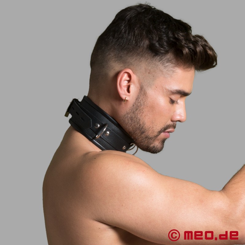 BDSM-halsband Amsterdam i svart läder - 4