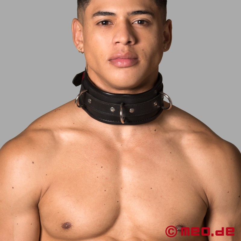 BDSM Collar Amsterdam laget av svart skinn