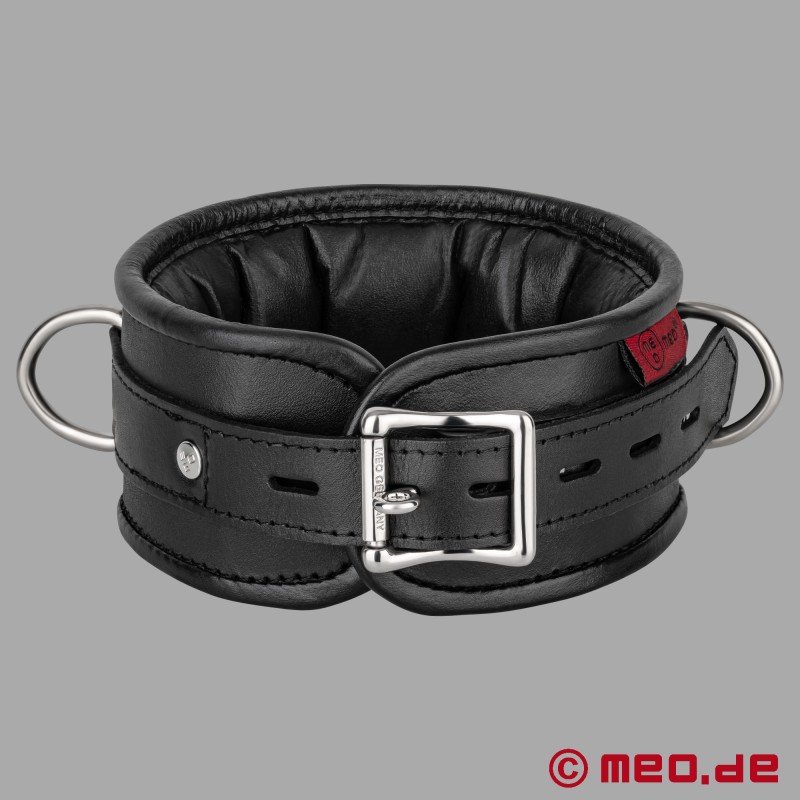 BDSM Collar Amsterdam laget av svart skinn