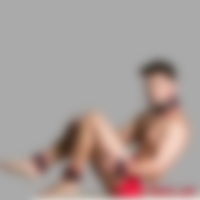 Leren polsboeien, gevoerd - zwart / rood - AMSTERDAM - 5