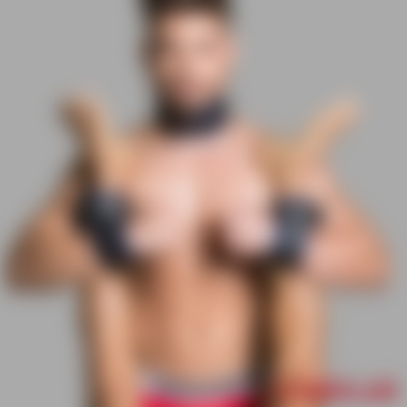 BDSM nyakörv bőrből - fekete/kék - Amsterdam - 3