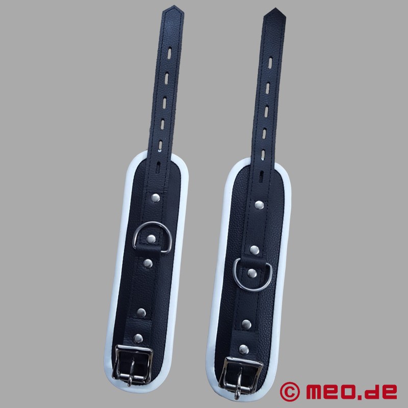 Handbojor i pelle, vadderade - svart / vit - AMSTERDAM - 7