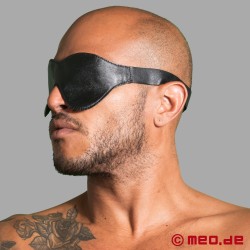 BDSM-øjnemaske af ægte læder - med velcrolukning