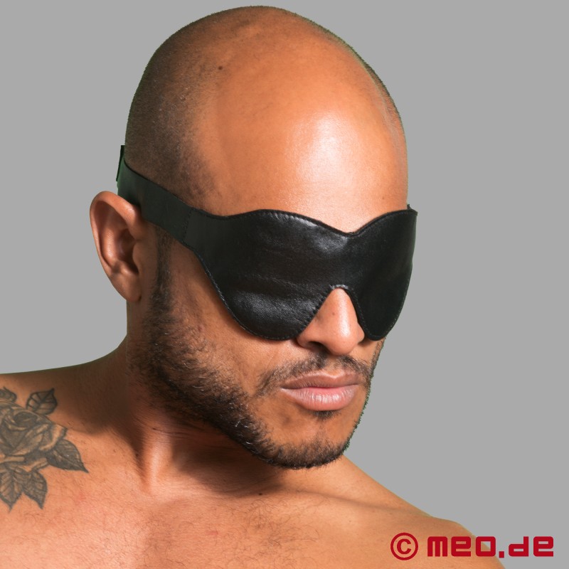 Máscara para os olhos BDSM em couro - 5