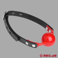 Red Silicone Ball Gag - Lockable BDSM Gag by MEO® - Thumbnail