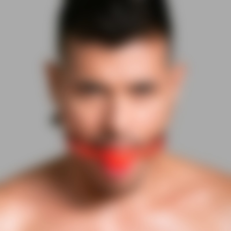 Red ball gag, lockable - 4