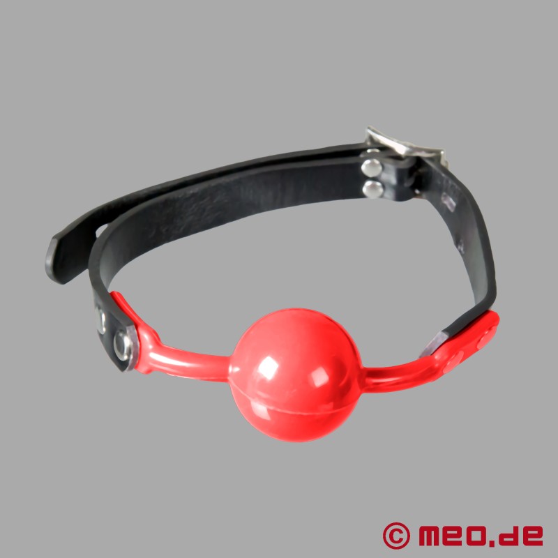 Red ball gag, lockable - 8