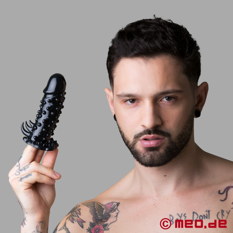 Pene negro kinky - Funda para pene con protuberancias