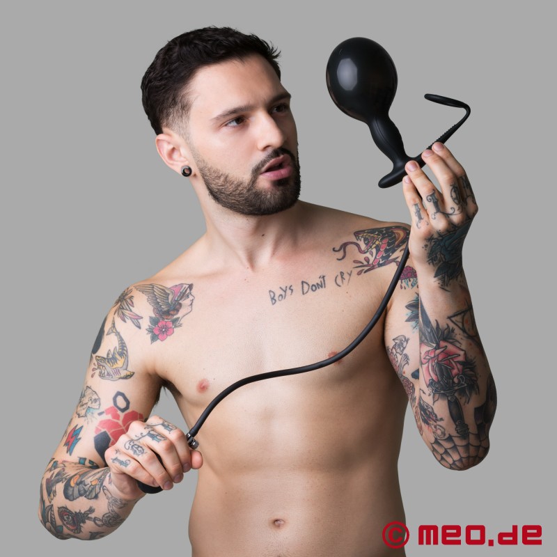 Prostatastimulator GLADIATOR - Aufblasbarer Analplug mit Cockring