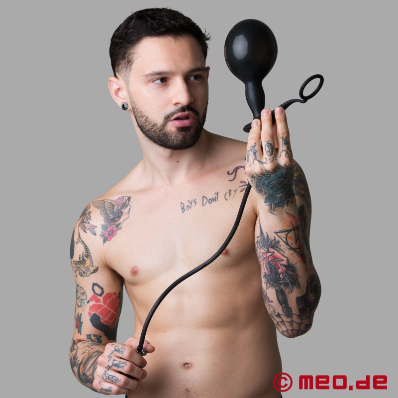 Estimulador de próstata GLADIATOR - Plug anal insuflável com Cock Ring